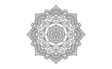 
Mandala  pattern Stencil doodles, Round ornament patterns for Henna, Mehndi, Tattoo, Coloring book page