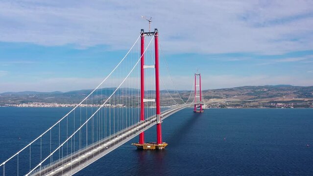 new bridge connecting two continents 1915 canakkale bridge (dardanelles bridge), Canakkale, Turkey