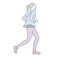 運動をする女性のイラスト