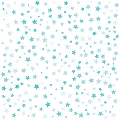 Seamless pattern with stars in blue shades. Minimalistic gradient stars festive pattern for background, wallpaper, wrapping paper, design