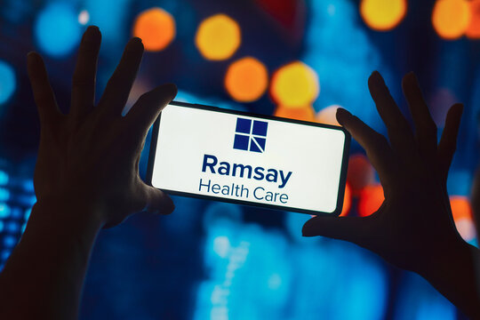 October 3, 2022, Brazil. In this photo illustration, the Ramsay Health Care Limited logo is displayed on a smartphone.