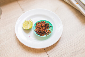Lemon Pickle Masala with fresh Lime.
