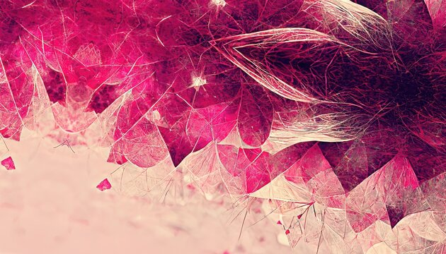 Field of pink flowers shimmering in the wind, abstract design elements. Background design.