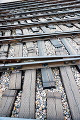 Part of vintage railroad tracks