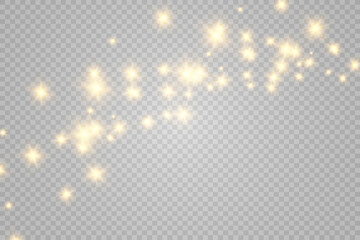 Brilliant gold dust vector shine. Glittering shiny ornaments for background. Vector illustration.
