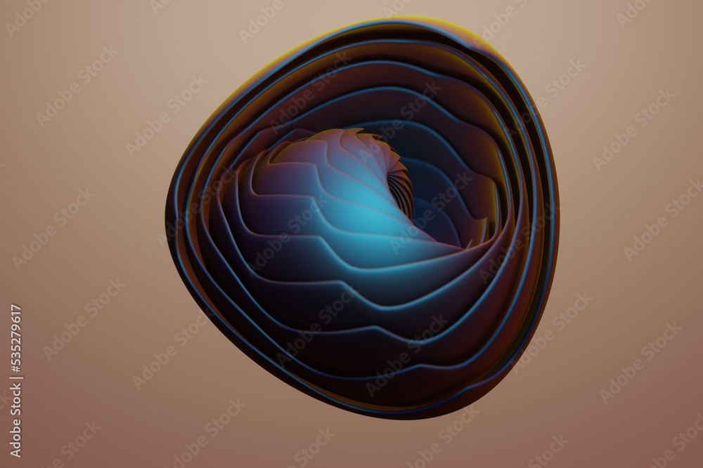 Aufkleber Beautiful Abstract colourfu geometric l shiny swirl background. Starburst dynamic rings. 3d rendering illustration  Background pattern for design.