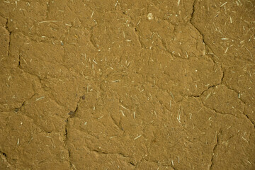 texture of clay wall from clay house, clay background