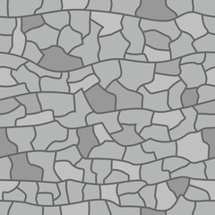 seamless rock pattern with gray flat color