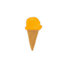 ice cream cone on white background 