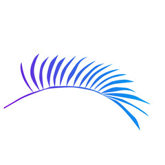 Gradient Tropical Exotic Palm Leaf Silhouette Minimalist Poster Element Icon