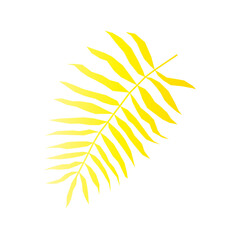 Gradient Tropical Exotic Palm Leaf Silhouette Minimalist Poster Element Icon