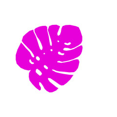 Gradient Tropical Exotic Palm Leaf Silhouette Minimalist Poster Element Icon