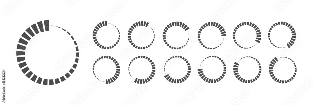 Fototapete circular loading buffering icons vector video ready for animation gif all keyframes frames bufring c