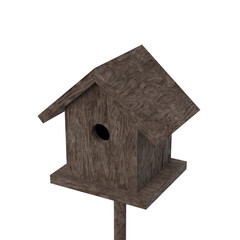 3d rendering illustration of a bird house