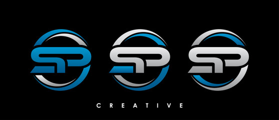 SP Letter Initial Logo Design Template Vector Illustration