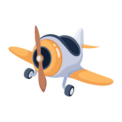 Download isometric icon of aircraft 