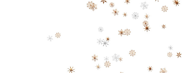 Falling snow at night. Bokeh lights