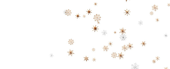 Snowflakes and bokeh lights on the blue Merry Christmas background. 3D render