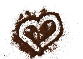 heart made of coffee