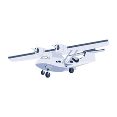 Download isometric icon of aircraft 