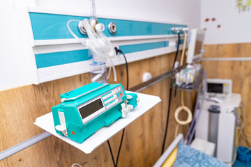 Clinical diagnostic hospital equipment. Modern medical technologies with new equipment.