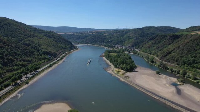 Osterspai & Oberspay bei Niedrigwasser 2022