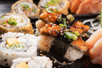 Japanese seafood sushi set