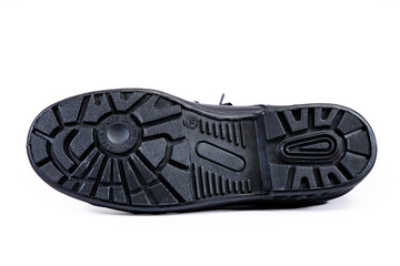 safety shoe soles in black and white background