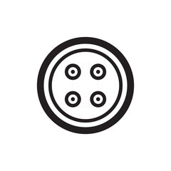 Shirt Button Icon Vector Illustration Flat Design Trendy