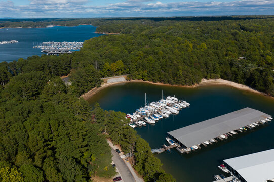 Lake Lanier Marina In Georgia, USA