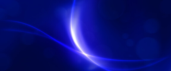 Blue smooth flowing neon wave background
