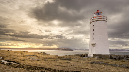The Lighthouse in the north coast of Iceland