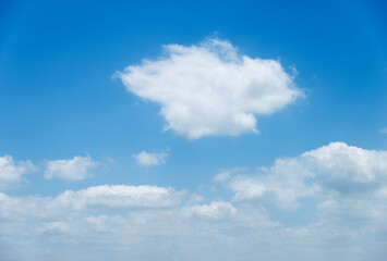 Fototapeta na wymiar Blue sky background with many clouds