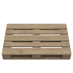3d rendering illustration of a wooden Euro pallet skid