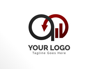 Simple Trading Logo Template For Your Company in Red Color