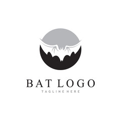 bat vector icon logo template