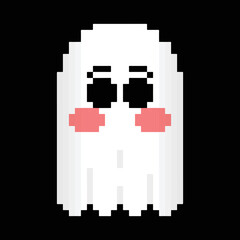 Editable Vector Illustration of Cute Ghost. Good for sticker, icon, clip art, ppt, game, education, etc