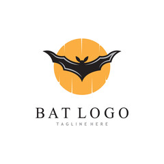 bat vector icon logo template