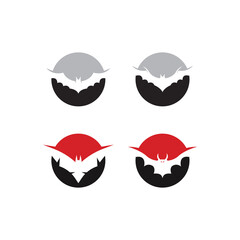 bat vector icon logo template