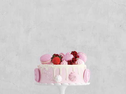 cake topper mockup, 3d render