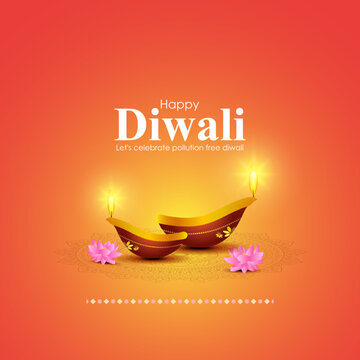 Vector illustration for Happy Diwali greeting