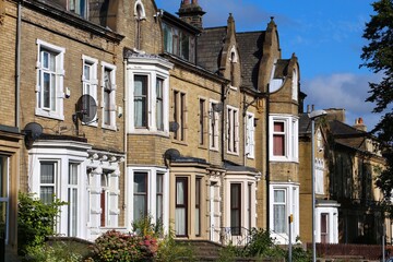 Fototapeta na wymiar Terraced houses in Bradford UK