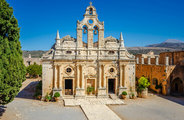 Arkadi Monastery (in Greek Moní Arkadíou) is an Eastern Orthodox monastery, situated near Rethymno. It is one of the most historic monasteries on Crete.