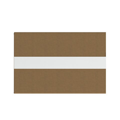 3d rendering illustration of a closed cardboard box