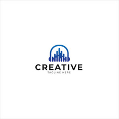 Abstract audio and sound logo 