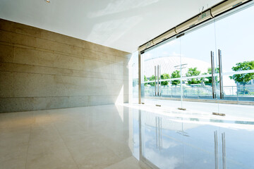 Empty corridor in modern office building