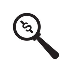 Magnifier Icon In Trendy Flat Style