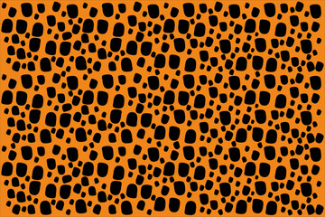 cheetah skin pattern with orange black color