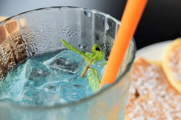 ブルーハワイソーダとパンケーキ