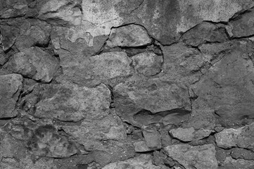 gray background, in the photo an old stone wall of gray color